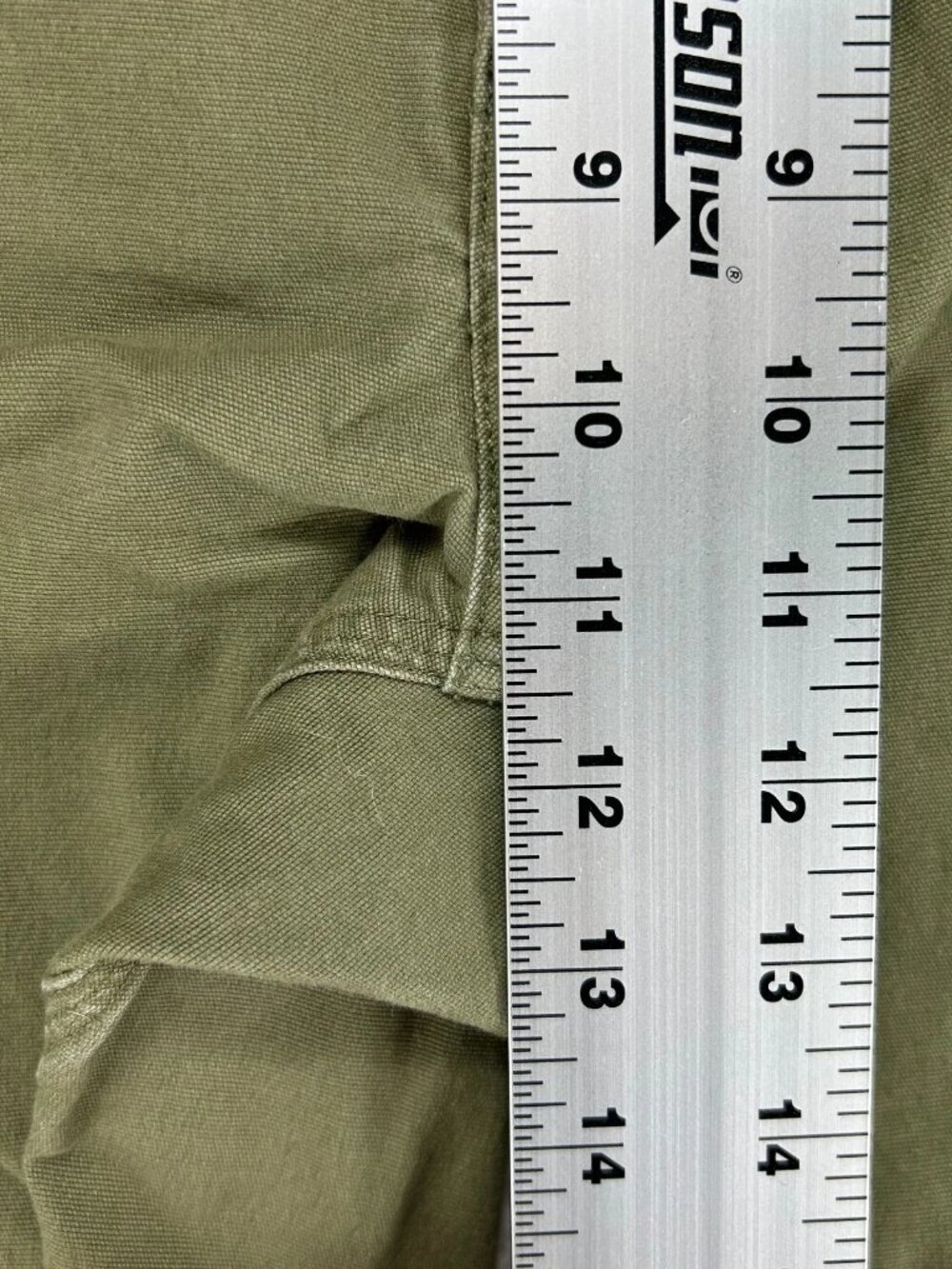 Duluth Trading Co. Fire Hose Work Pants Mens 42x32 Olive Green Cargo Pocket - Picture 10 of 14